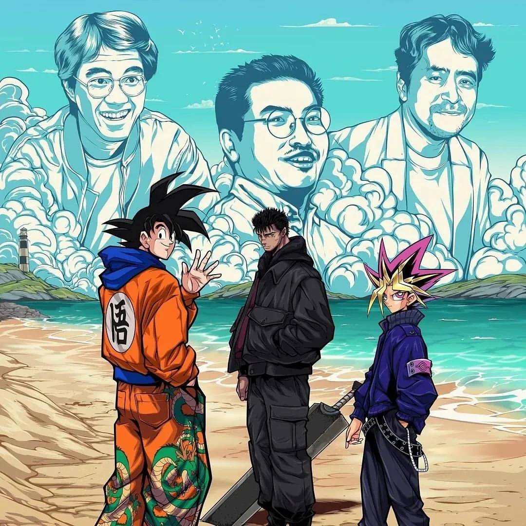 💔 Legends worth remembering… art by @kensuke.creations 
·
·
📽 Anime: Dragon Ball, Berserk, Yu-Gi-Oh!
·
·
🌹 