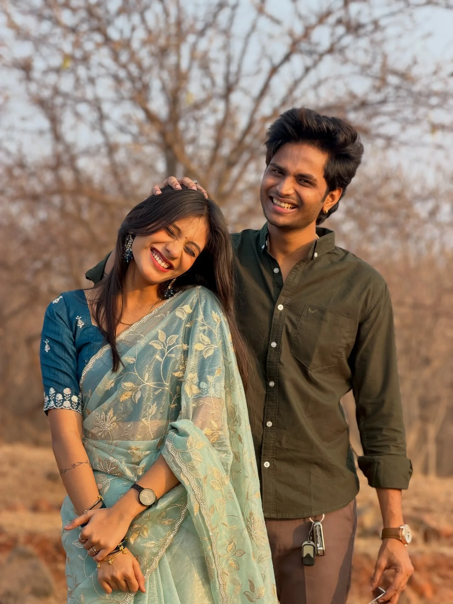 Marathi couple 🙈♥️ 
.
.
.
#rushio #aarushi #rushikeshgadekar #rushiaarohi #couple