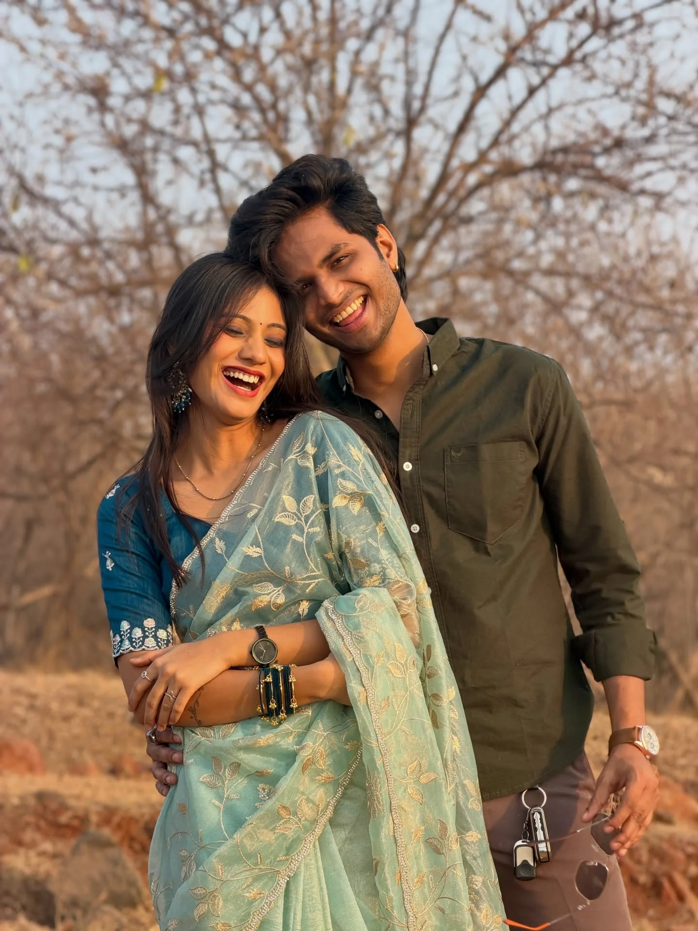 Marathi couple 🙈♥️ 
.
.
.
#rushio #aarushi #rushikeshgadekar #rushiaarohi #couple