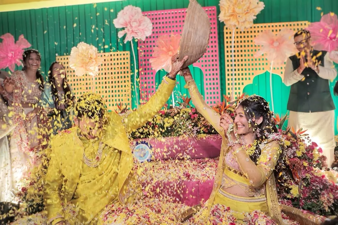 Challenge for you: Best comment WINS! 🔥

Comment picture number and caption 😎

😉 exclusives on @AKtualTales 
All about the beautiful flower shower, deep Haldi stains, sass & lots of fun!

.
[#Haldiceremony, #Marwaritraditions, #weddingrituals, #weddingdiaries, #designeroutfit, #weddinginspiration, #Aashnawedding, #papadontpreach, #weddingceremony, #Indianculture, #AashnaMalani , #AKtualTales , #coupleblog, #couplewedding, #coupleposeideas, #coupleinfluencers, #coupleoutfits, #bridaldress, #bigfatIndianwedding, #haldilook, #haldidress, #funreels #weddinghairstyle #weddingmakeupartist #weddingshoot #wedmegood #weddingfashion #weddingblog #aashna #weddingphotos ]