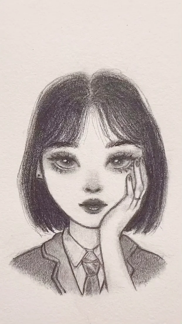 just a little sketch :) 
•
•
•
#animeart #pov #school #newgirl #anjme #artistsoninstagram #cuteart #illustrati