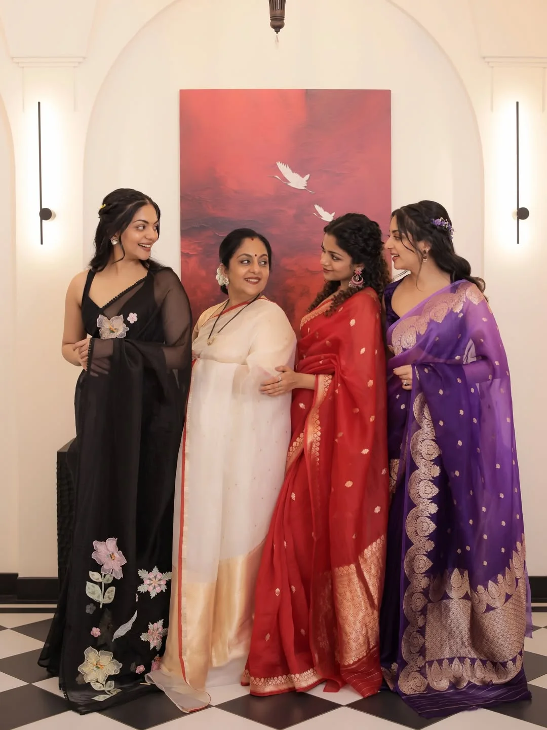 Our DROP #3 is Live Now 🤍 10 Sarees picked with a lot of excitement and thought - all yours to shop now at www.siahbyahadishika.com ✨

We are all wearing @siahbyahadishika 💫

Shop them before it’s all gone 🫶🏻

#SiahByAhadishika 💫

Shot by @_mathews_photography 
Hair @pooja_vysh_makeovers and @lumidestmakeovers 
Shot at @paradise_luxury_villa 
Saree draping @pournami_makeovers @dev_ik_aa_a 

✨