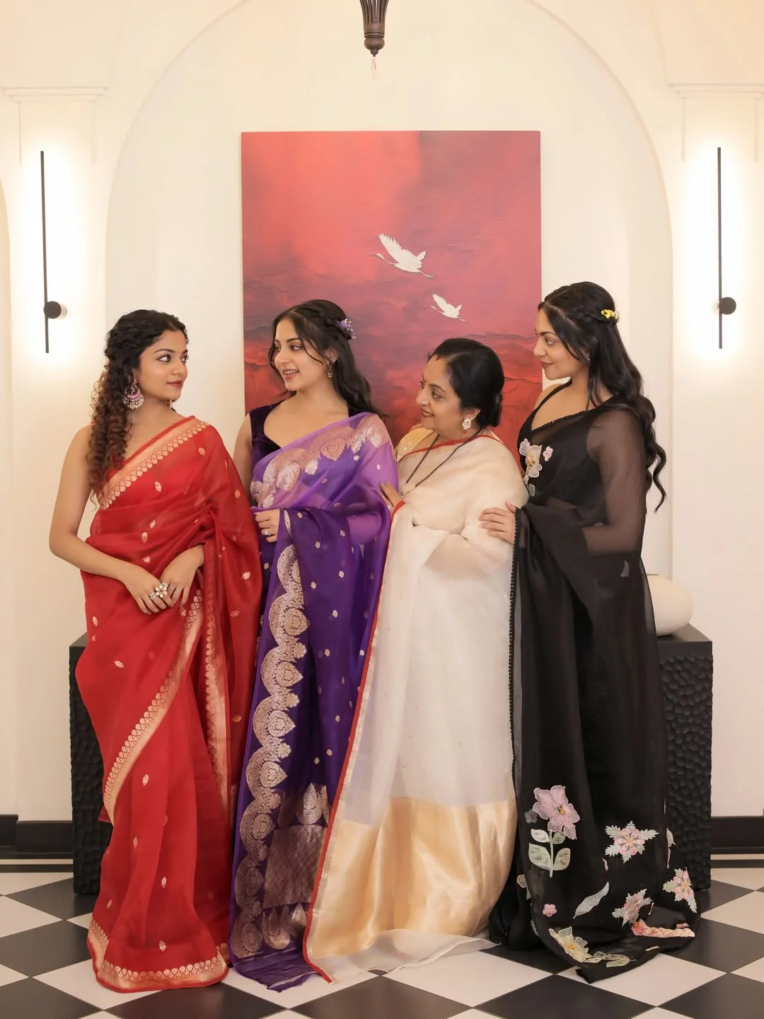 Our DROP #3 is Live Now 🤍 10 Sarees picked with a lot of excitement and thought - all yours to shop now at www.siahbyahadishika.com ✨

We are all wearing @siahbyahadishika 💫

Shop them before it’s all gone 🫶🏻

#SiahByAhadishika 💫

Shot by @_mathews_photography 
Hair @pooja_vysh_makeovers and @lumidestmakeovers 
Shot at @paradise_luxury_villa 
Saree draping @pournami_makeovers @dev_ik_aa_a 

✨