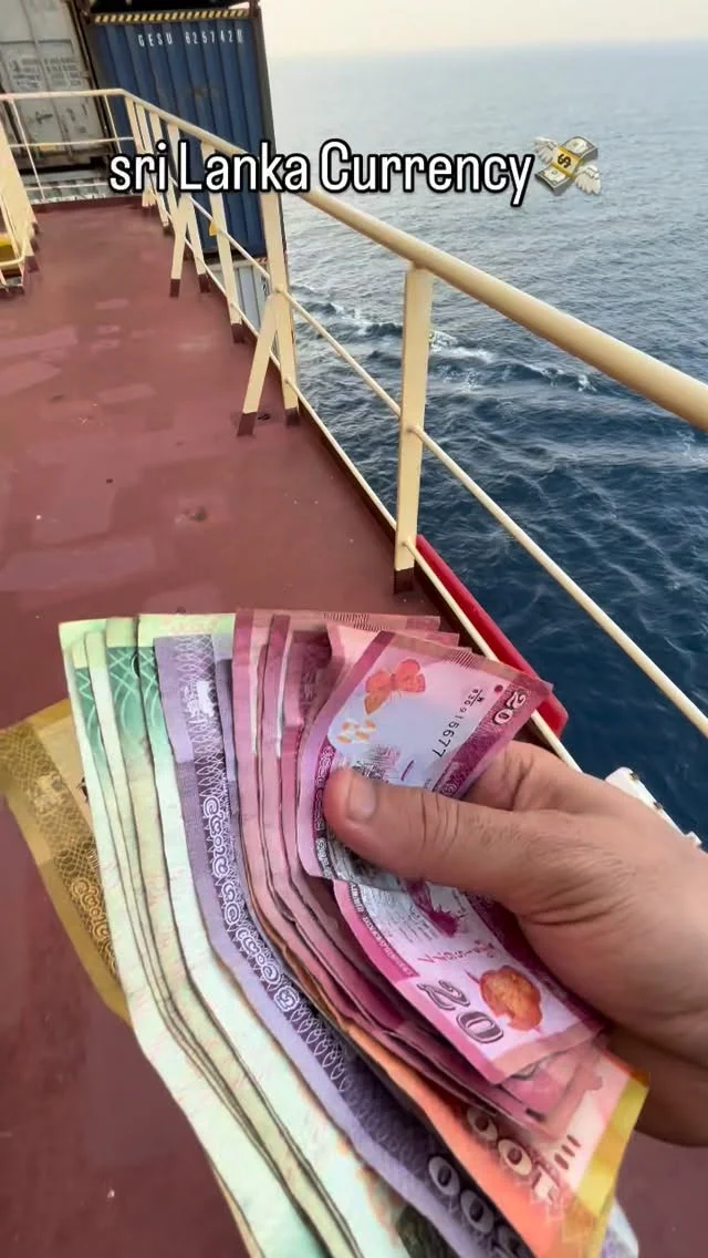 Sri Lanka Currency Exchange💸🚢⚓️ #trend #explore #merchantnavy #ship #container